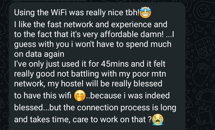 Second Maclink testimonial screenshot from a student